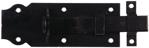 Schlossriegel L.120mm B.44mm ger.STA verzinkt,schwarz ku.-besch.GAH