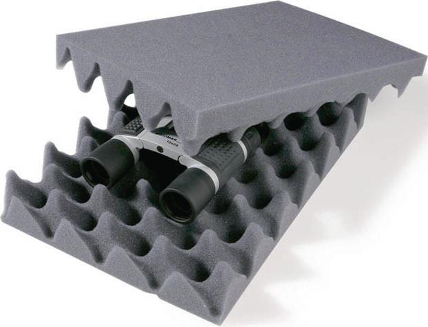 Schaumstoffeinlage Noppenschaum-Zuschnitt, 297 x 210 mm für Auspolsterung von Kartonagen, Kisten, Schachteln 50 TRANSPAK