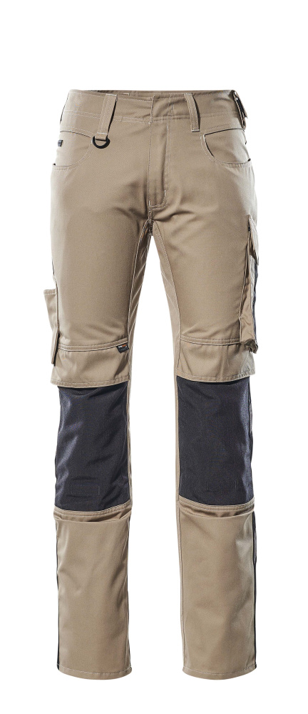 Hose mit Knietaschen UNIQUE Hellkhaki/Schwarz 82C48