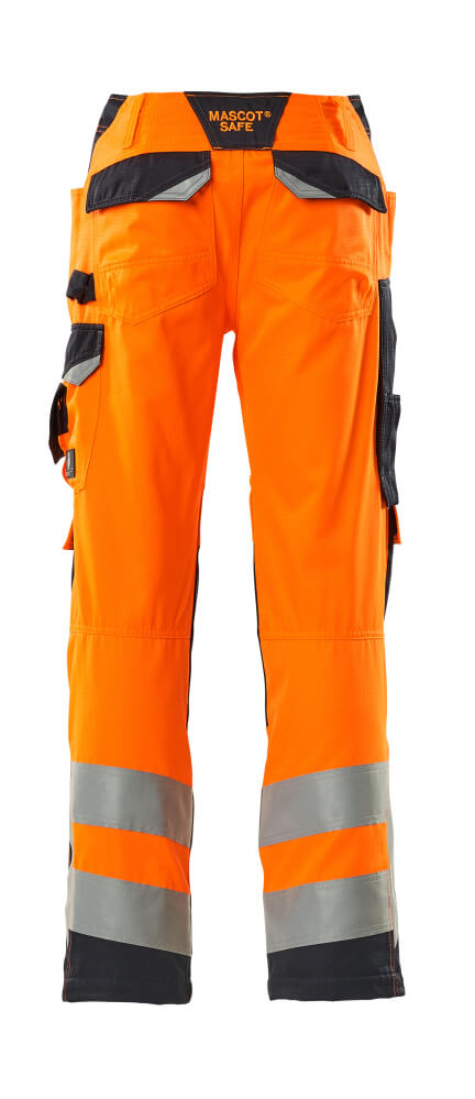 Hose mit Knietaschen SAFE SUPREME Hi-vis Orange/Schwarzblau 76C50