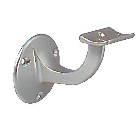 Handlaufträger Durchmesser Wandplatte 53 mm gewölbte Auflage matt Edelstahl