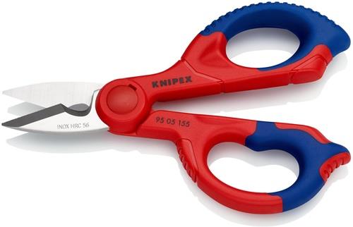 Elektriker-/Handwerkerschere L.155mm 2-K.-Hüllen KNIPEX