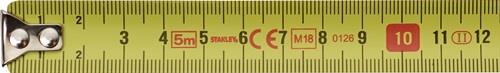 Taschenrollbandmaß L.3m B.12,7mm mm/cm EG II Ku.Festst.SB STANLEY