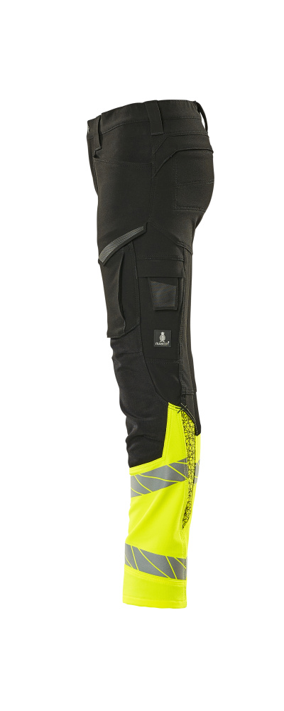 Hose für Kinder ACCELERATE SAFE Schwarz/Hi-vis Gelb 116