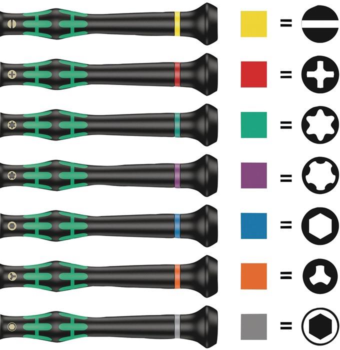 Elektronik Feinmechanik Schraubendreher 6-KT. 0,9 mm 40 mm 137 mm