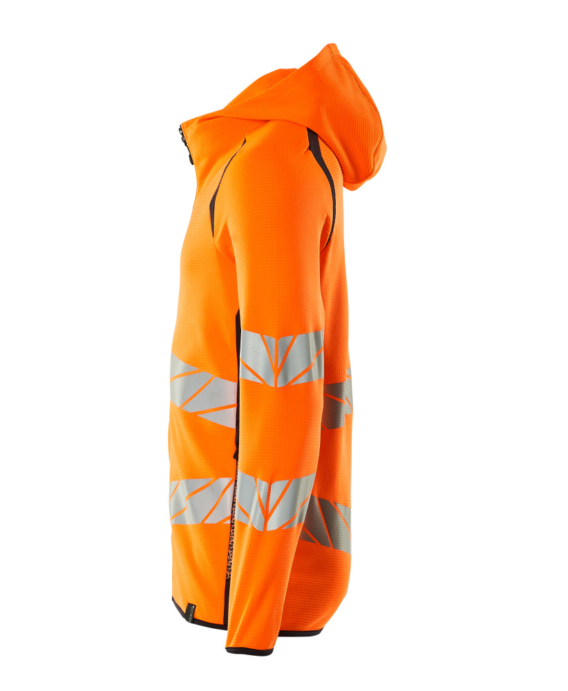 Kapuzenpullover mit Reißverschluss ACCELERATE SAFE Hi-vis Orange/Schwarzblau XS