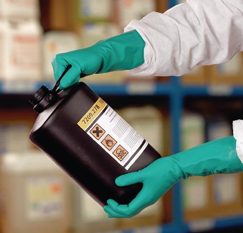 Chemiehandschuh AlphaTec Sol-Vex 37-675 Gr.10 grün EN 388,EN 374,EN 1149