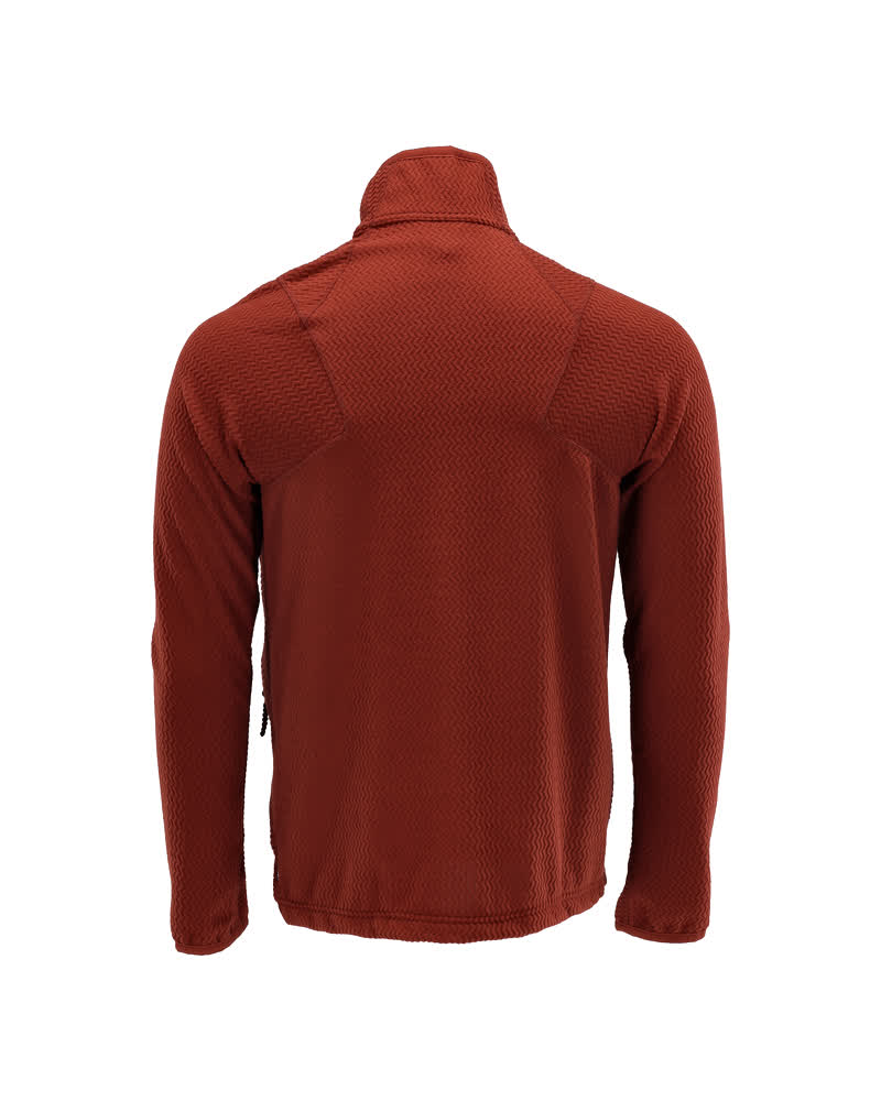 Microfleece Pullover mit Reißverschluss CUSTOMIZED Herbstrot 4XL