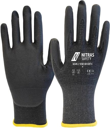 Schnittschutzhandschuhe ESD 3D CUT C Gr.10 anthrazit/schwarz EN 388 PSA II