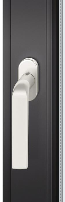 Fenstergriff mit Rastung Aluminium F1 / naturfarbig 24-38 mm 105 23 mm 34 1267