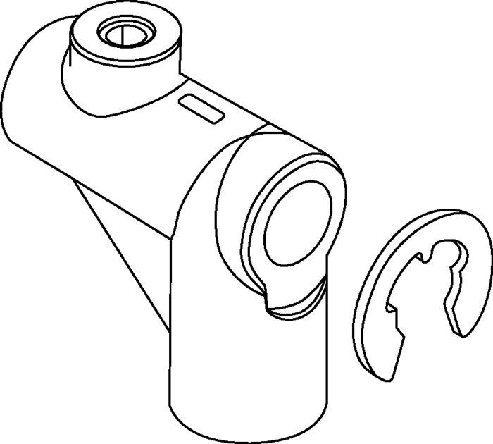 Gewindeansatz f. Rundstange 10 mm Stahl für große Profile