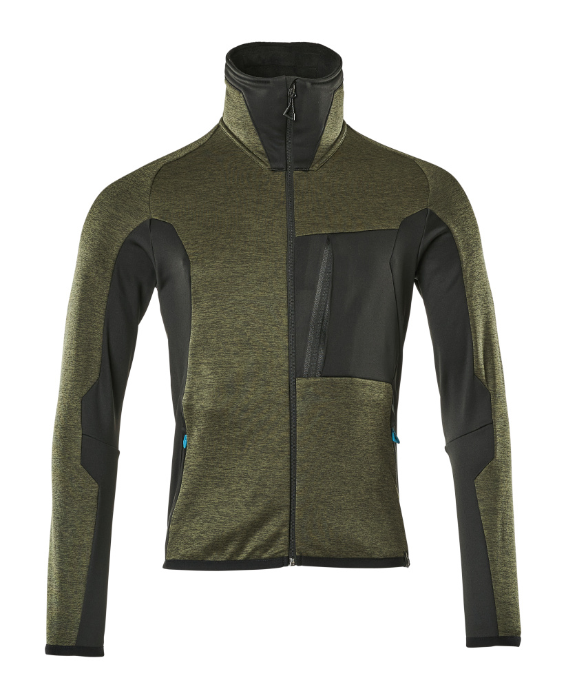 Fleecejacke ADVANCED Moosgrün/Schwarz S