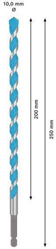 Steinbohrer Expert MultiConstruction HEX-9 D10mm Arbeits-L.200mm Gesamt-L.250mm