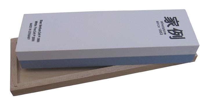 Abziehstein L200xB60xH30mm im Holzkasten 1000 / 3000