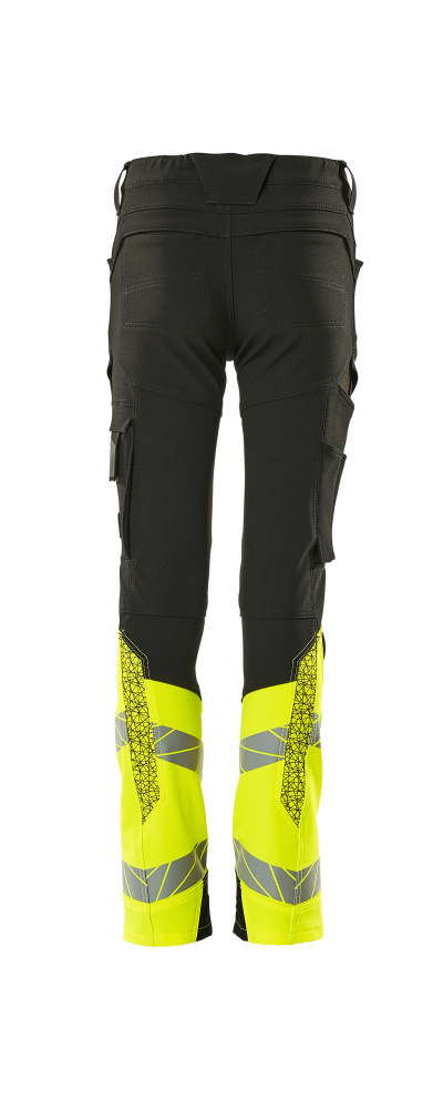 Hose für Kinder ACCELERATE SAFE Schwarz/Hi-vis Gelb 116