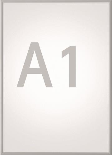 Klappr.Plakatmaß DIN A1 aluminium elox.MAUL
