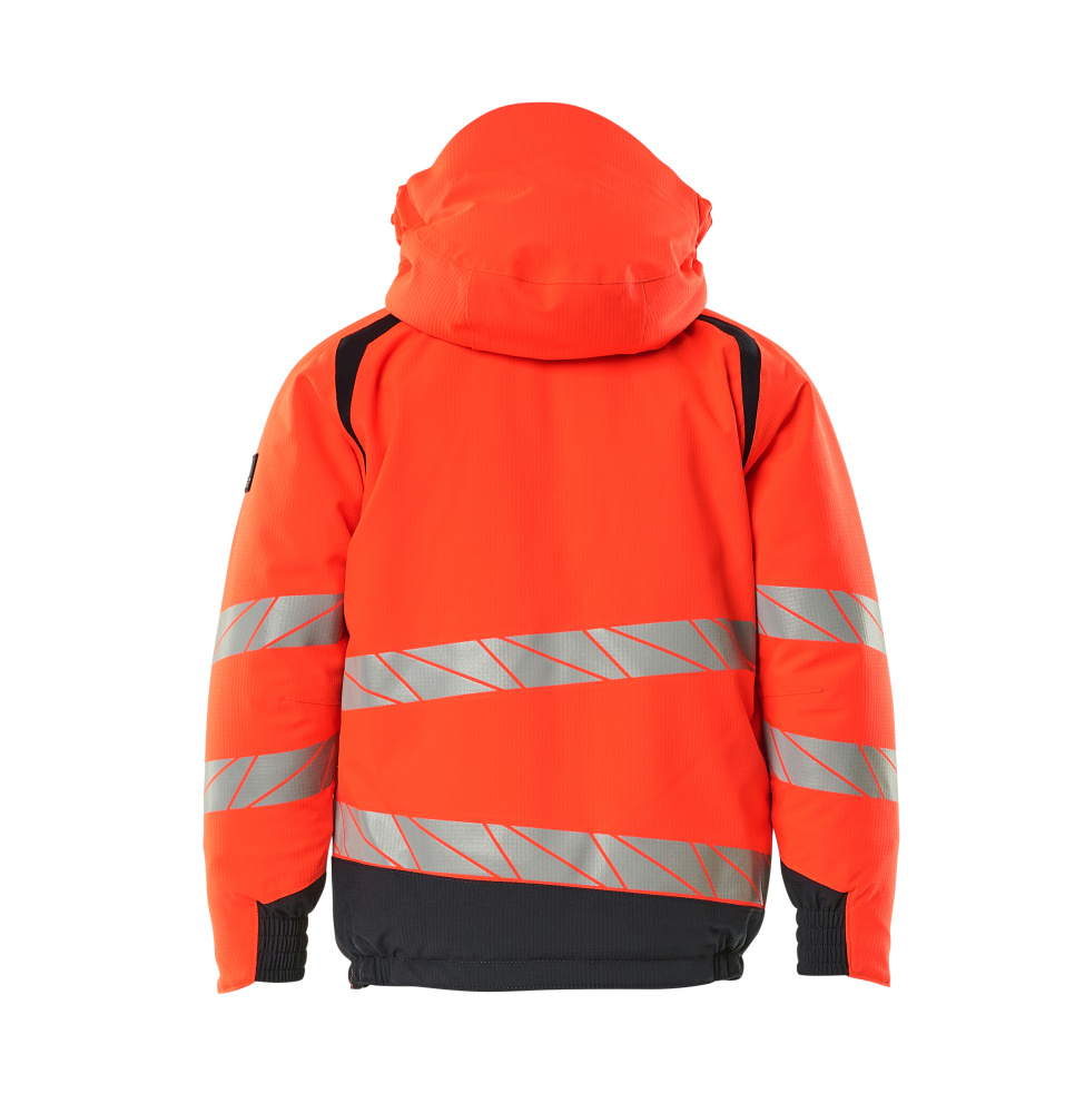 Winterjacke für Kinder ACCELERATE SAFE Hi-vis Rot/Schwarzblau 116