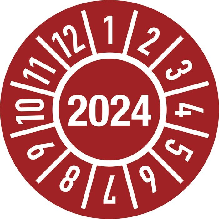 Einjahresprüfplakette 15 mm 2024 100 St.