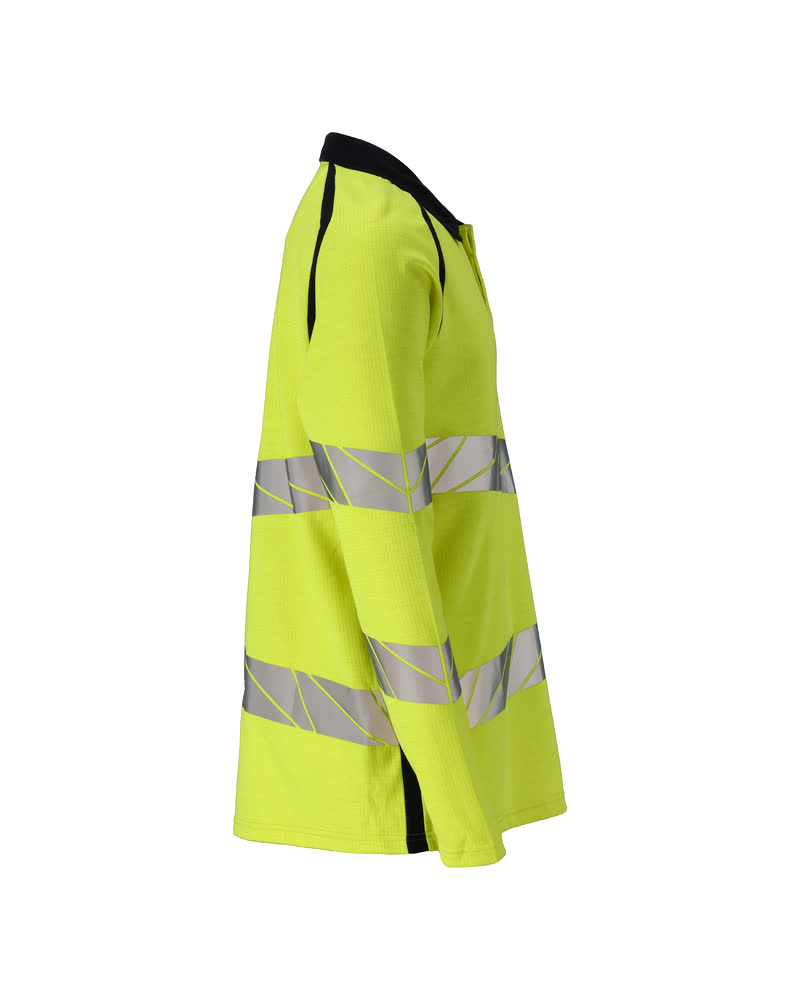 Polo-Shirt, Langarm ACCELERATE MULTISAFE Hi-vis Gelb/Schwarzblau L