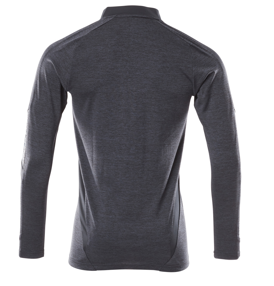 Polo-Shirt, Langarm ACCELERATE Schwarzblau meliert 2XLONE
