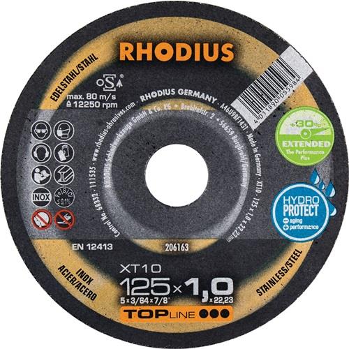 Trennscheibe XT10 D115x1mm ger.INOX Bohr.22,23mm RHODIUS