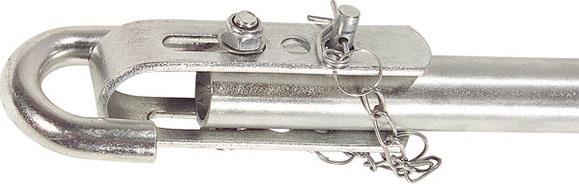 Abschleppstange verzinkt L1800xB70xH55mm 5,1 kg rot/silber HP AUTOZUBEHÖR