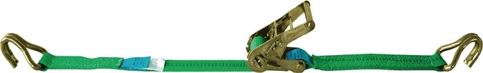 Zurrgurt DIN EN 12195 2 mit Ratsche + Spitzhaken LC U 2000 daN 6 m