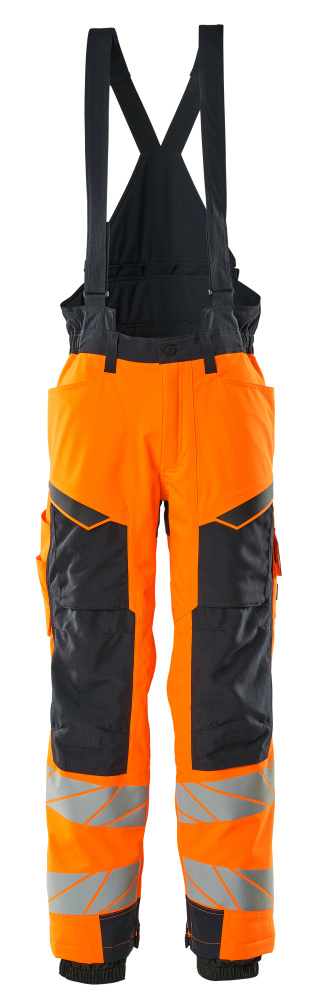 Winterhose ACCELERATE SAFE Hi-vis Orange/Schwarzblau L