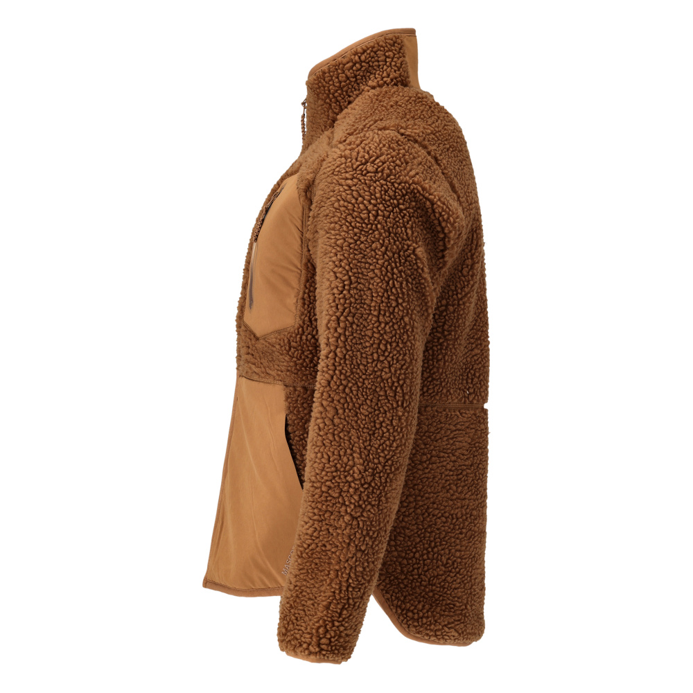 Faserpelz Jacke mit Reißverschluss CUSTOMIZED Nussbraun XL