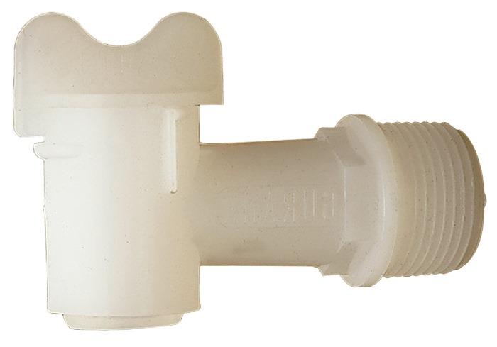 Fasshahn Kunststoff weiß R 26,9 (3/4″) mm