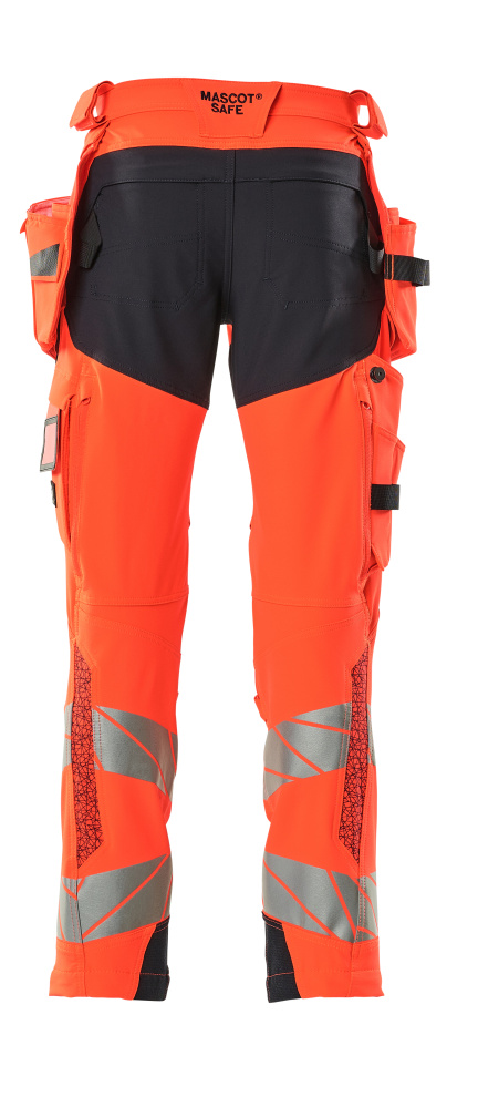 Hose mit Hängetaschen ACCELERATE SAFE Hi-vis Rot/Schwarzblau 76C48