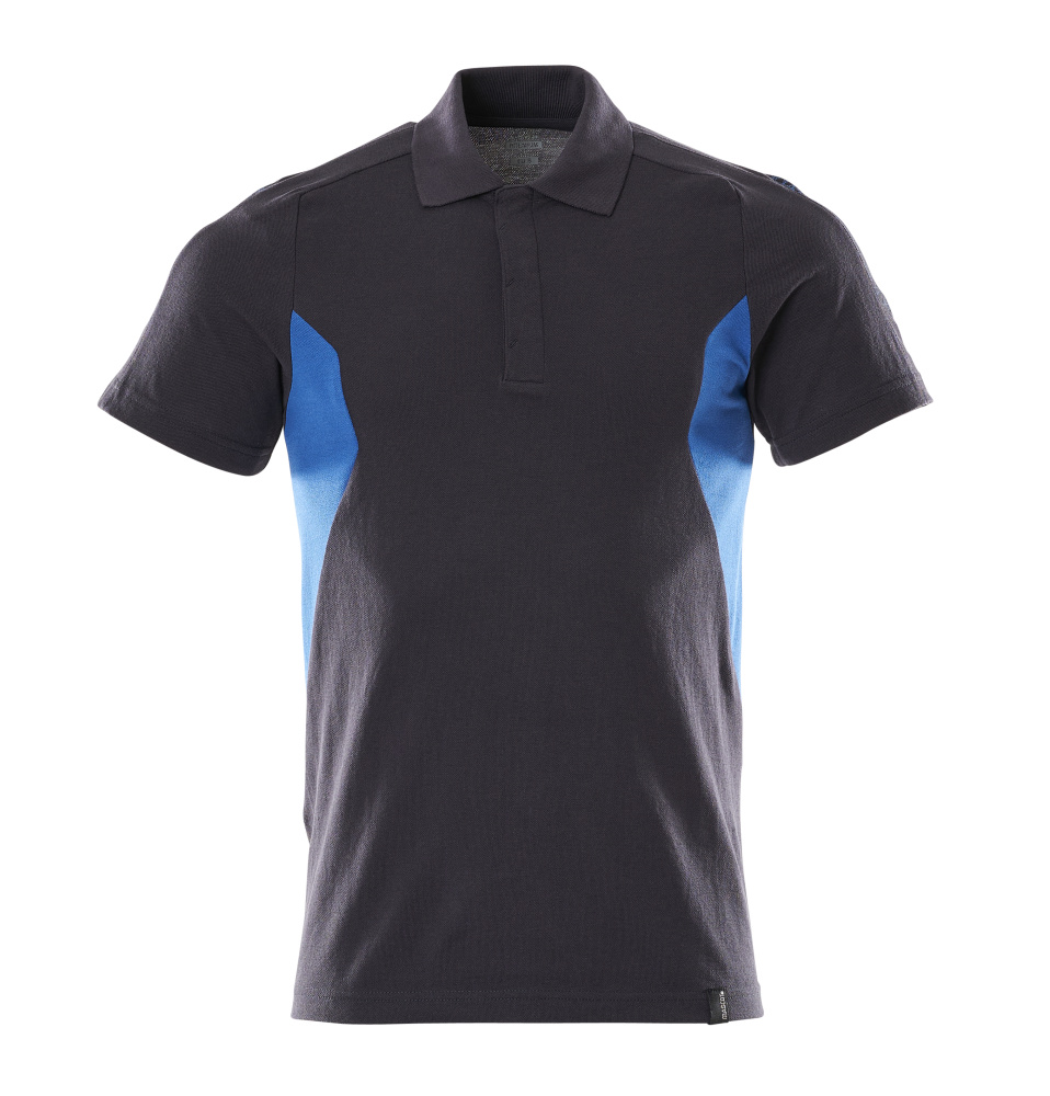Polo-Shirt ACCELERATE Schwarzblau/Azurblau M  ONE