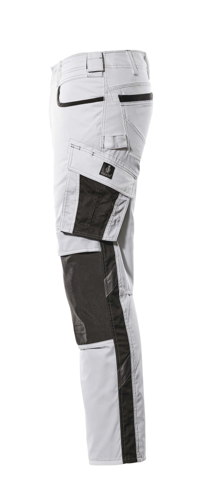 Hose mit Knietaschen UNIQUE Weiß/Dunkelanthrazit 82C44