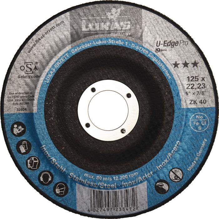 Kehlnahtschleifer UEdge Pro Scheibe flach Bohrung 22,23 Bohrung 40