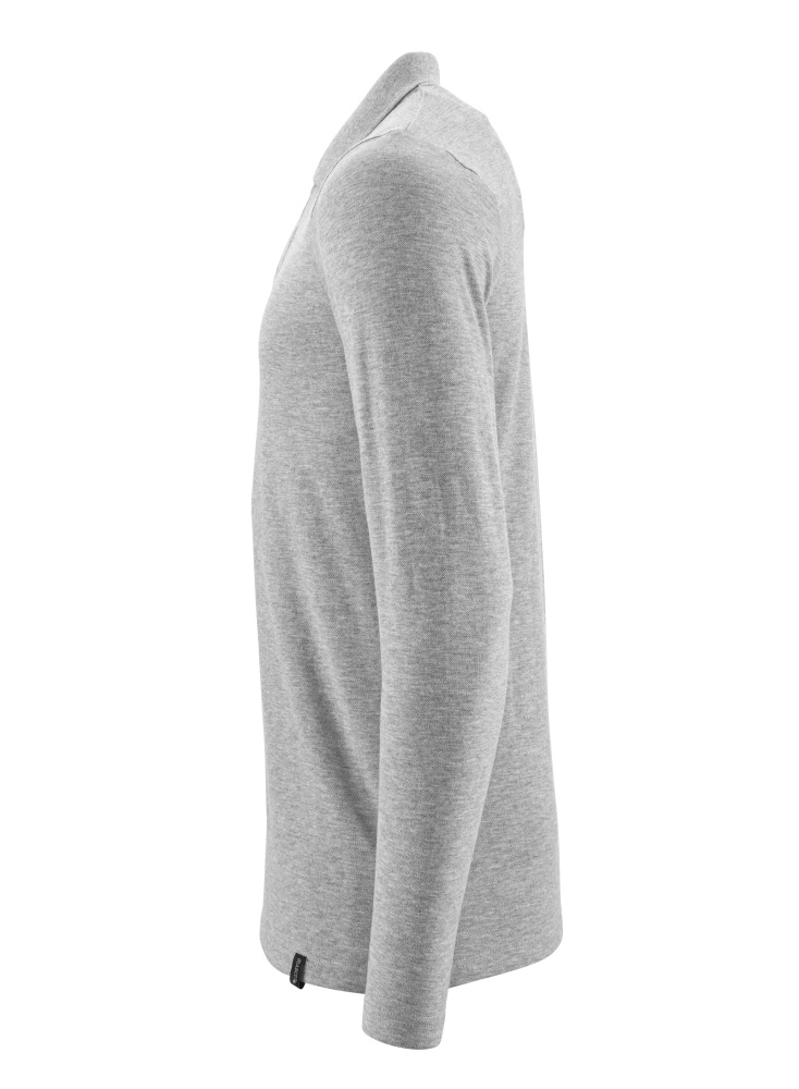Polo-Shirt, Langarm CROSSOVER Grau-meliert 2XLONE