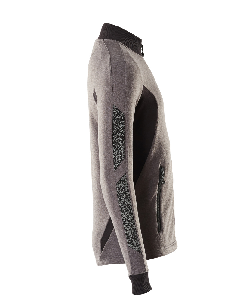 Sweatshirt mit Reißverschluss ACCELERATE Dunkelanthrazit/Schwarz 3XLONE