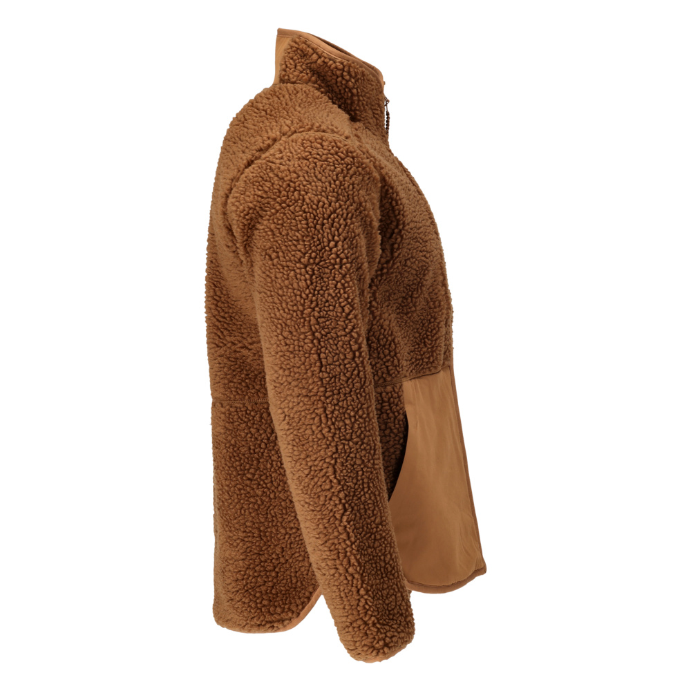 Faserpelz Jacke mit Reißverschluss CUSTOMIZED Nussbraun XL