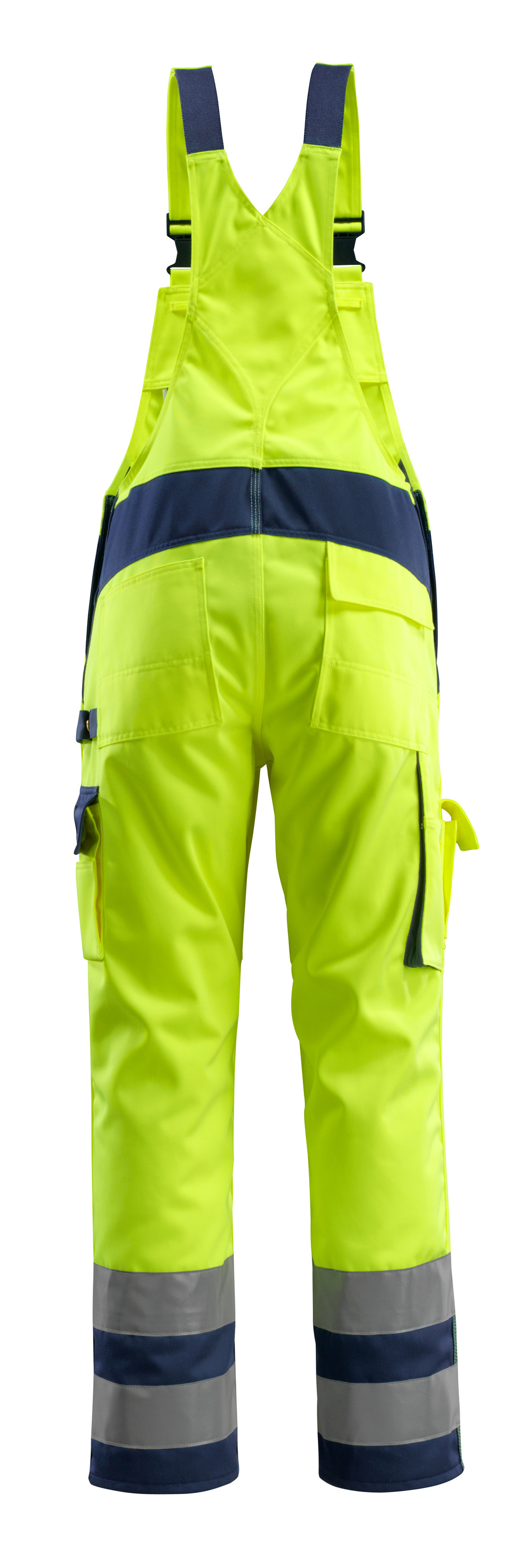 Latzhose mit Knietaschen SAFE COMPETE Hi-vis Gelb/Marine 82C46
