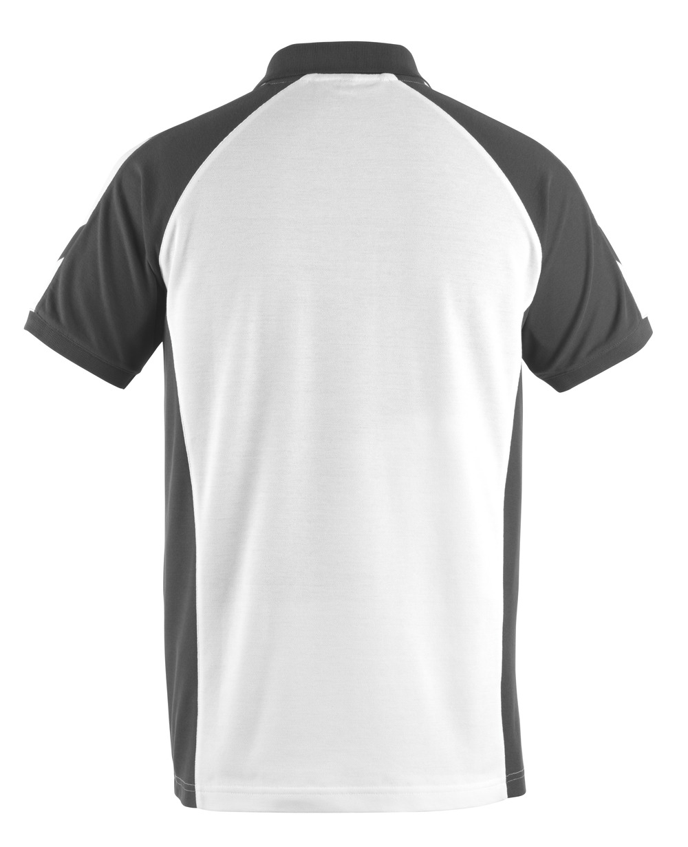 Polo-Shirt UNIQUE Weiß/Dunkelanthrazit L