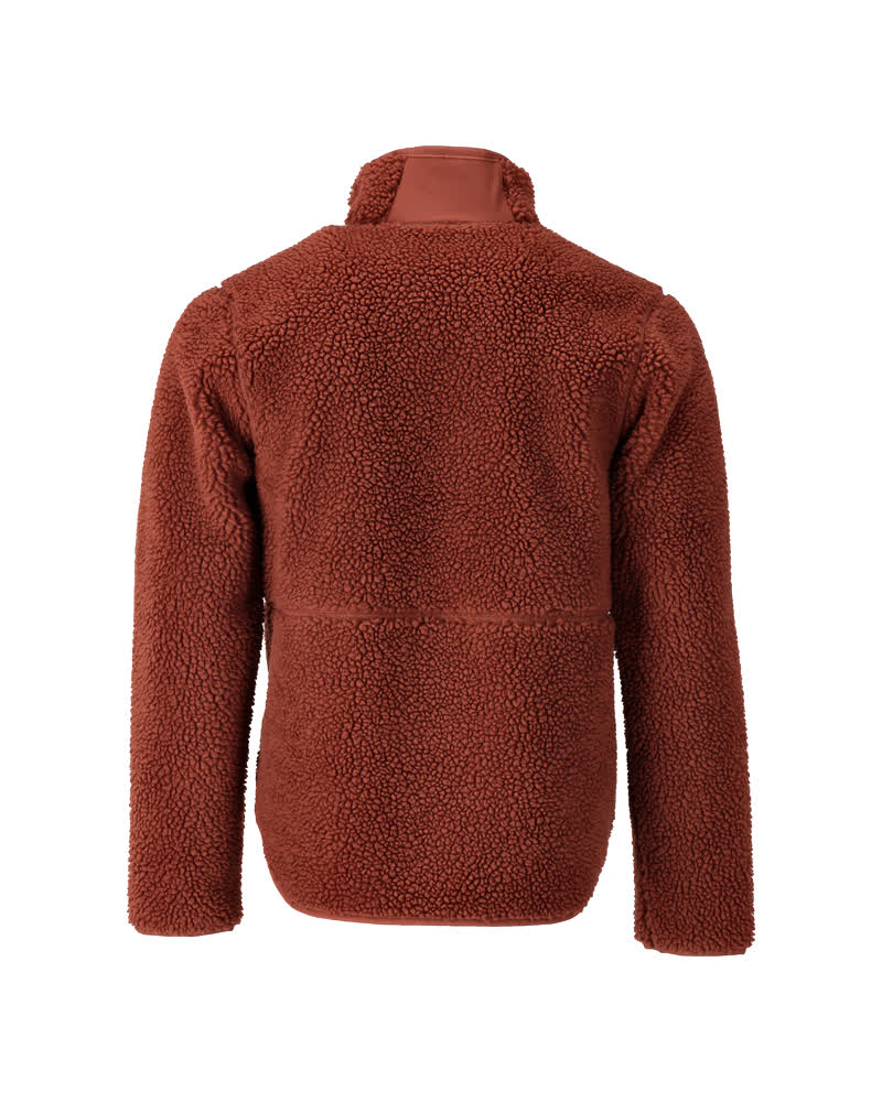Faserpelz Jacke mit Reißverschluss CUSTOMIZED Herbstrot XL