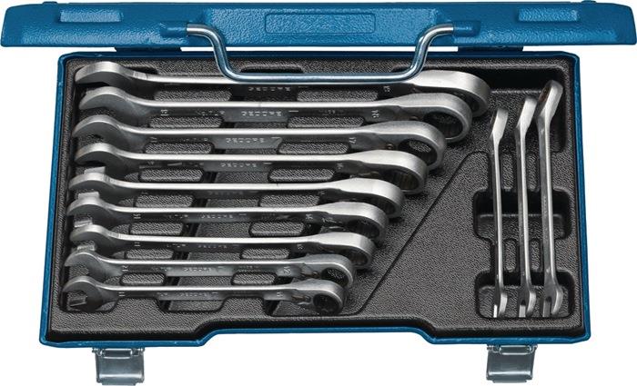 Maulringratschenschlüsselsatz 7 UR-012 12-teilig Schlüsselweiten 8-19 mm umschaltbar GEDORE