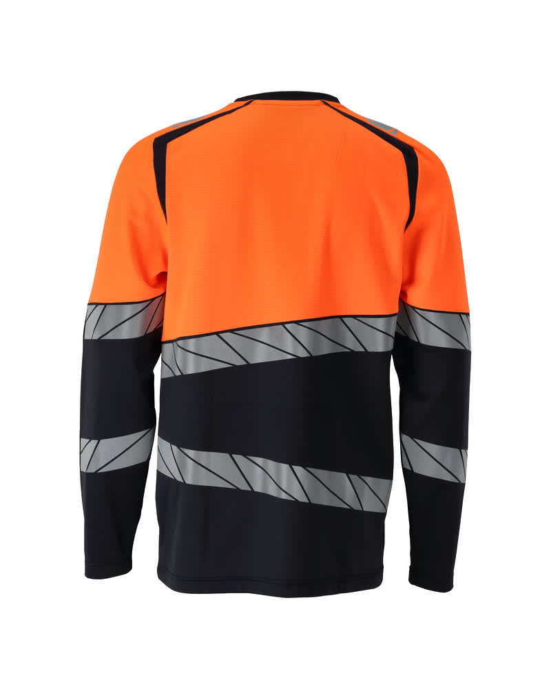 Langarmshirt ACCELERATE SAFE Schwarzblau/Hi-vis Orange 2XL