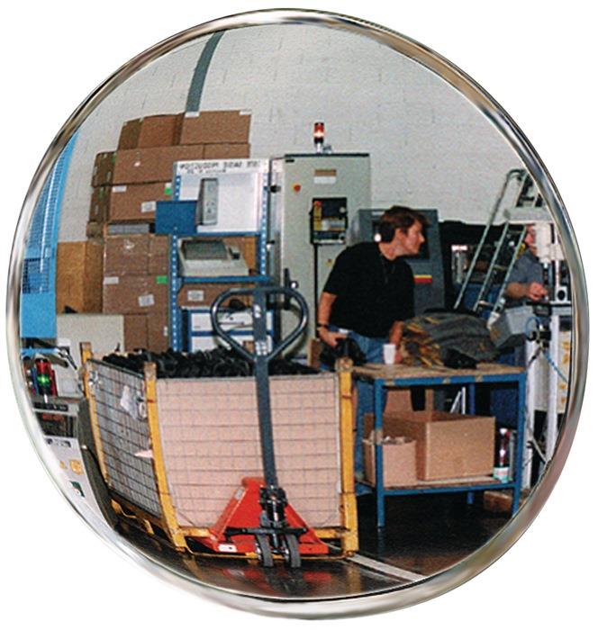 Kontroll/Sicherheitsspiegel Rückwand schwarz mit Halterung 400 mm 4 m 1 kg