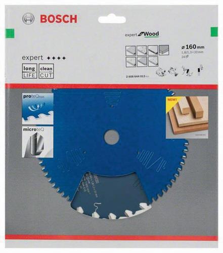 Kreissägeblatt Expert Wood AD160mm Z.24 WZ Bohr.20mm Schnitt-B.1,8mm