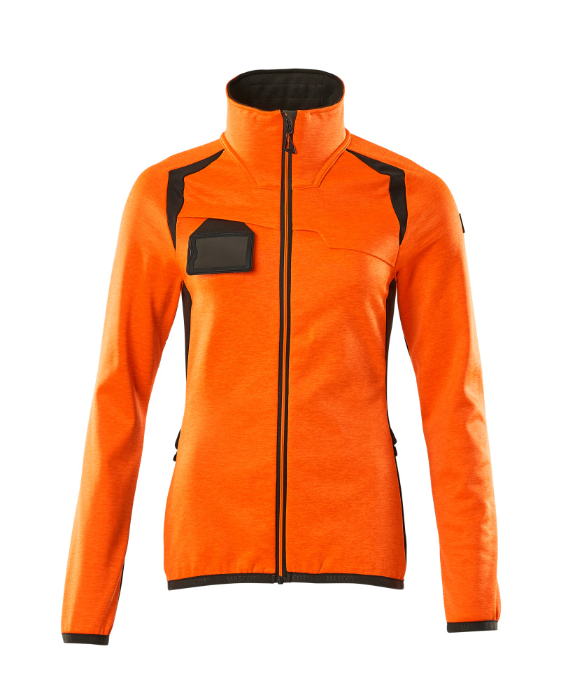Damen-Passform Fleecejacke ACCELERATE SAFE Hi-vis Orange/Dunkelanthrazit L