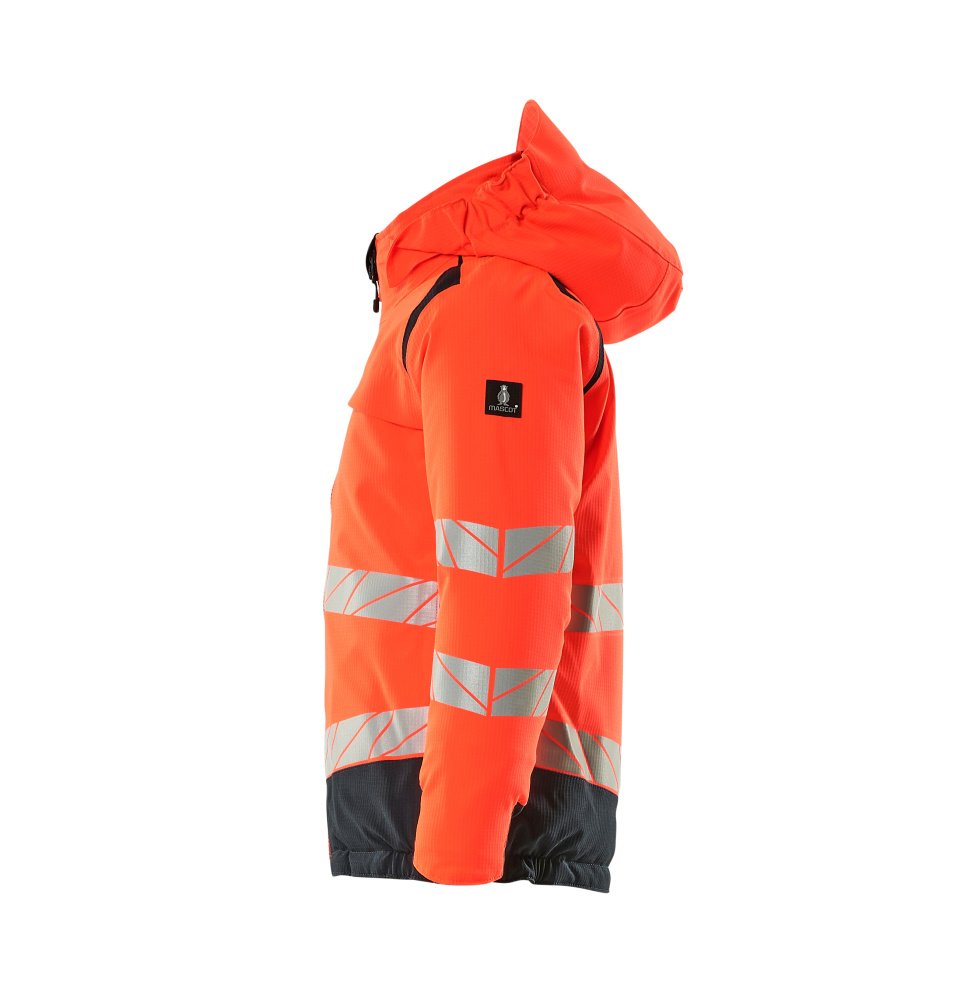 Winterjacke für Kinder ACCELERATE SAFE Hi-vis Rot/Schwarzblau 116