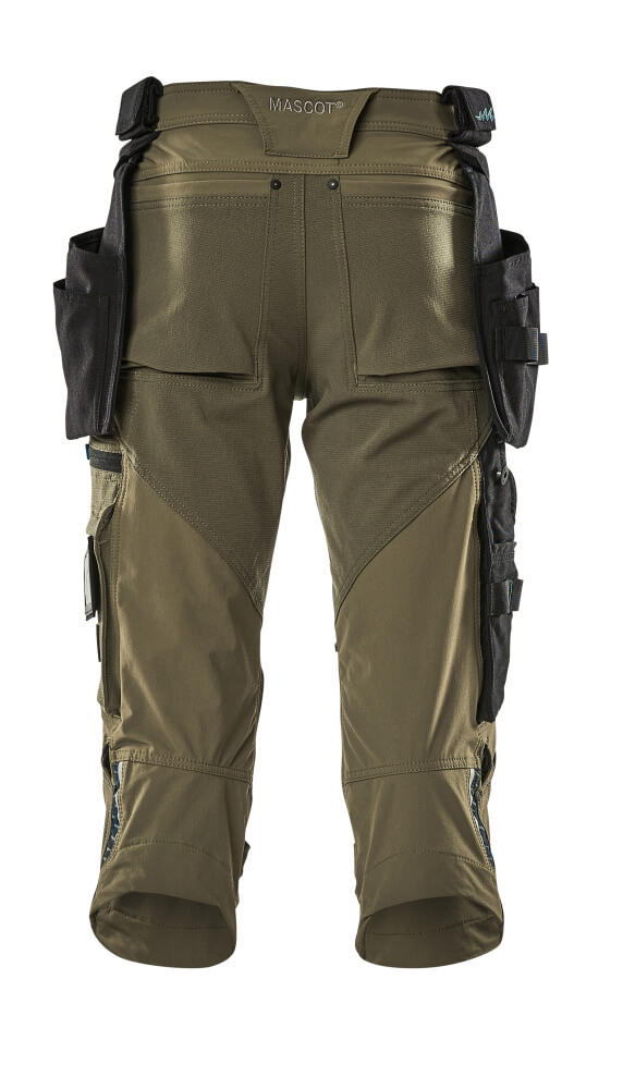Dreiviertel-Hose mit Hängetaschen ADVANCED Moosgrün C42