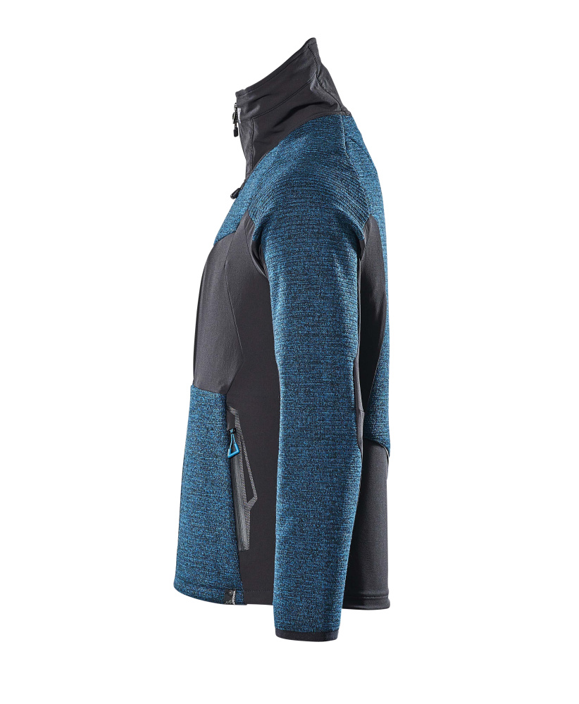 Strickjacke mit Reißverschluss ADVANCED Dunkelpetroleum/Schwarz M