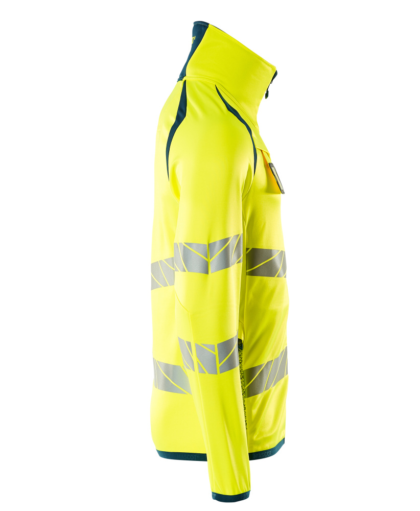 Fleecejacke ACCELERATE SAFE Hi-vis Gelb/Dunkelpetroleum L