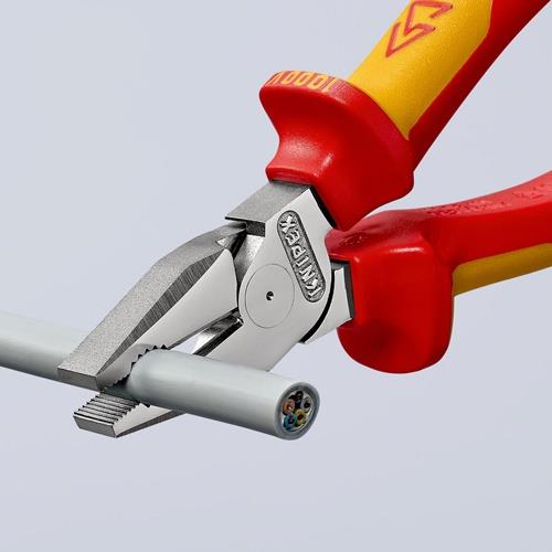 Kraftkombizange L.180mm verchr.Mehrkomp.-Hüllen VDE KNIPEX